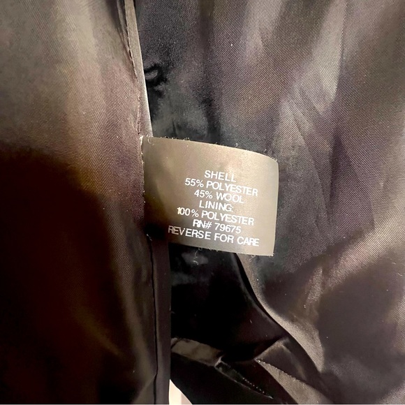 Anne Klein Women’s Wool/Polyester Blend Coat, Size XL, Cobalt Blue/Black. - Picture 12 of 13